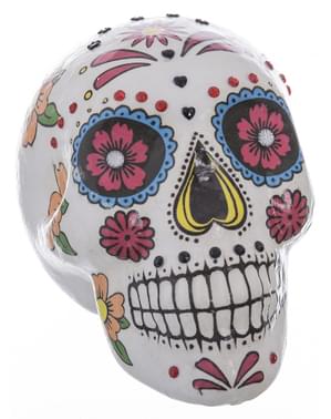 Caveira decorativa branca catrina