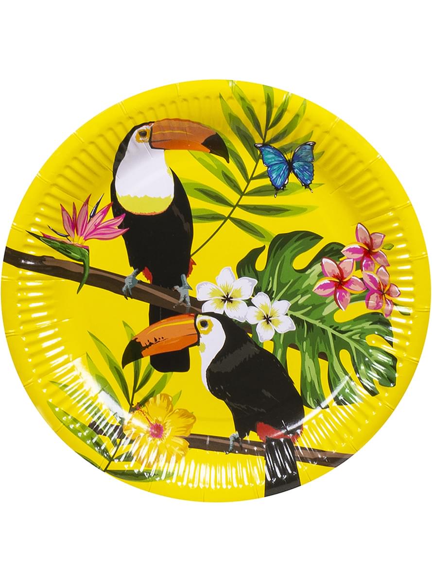 6 farfurii cu tucani (16 cm) – Toucan Party