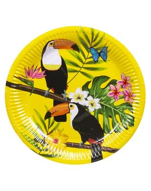6 talířů s tukanem (16 cm) - Toucan Party