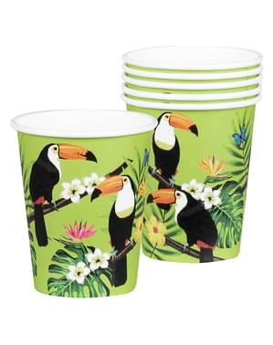 6 glasses of toucans - Toucan Party
