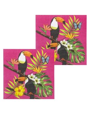 12 toekan servetten (33x33 cm) - Toucan Party