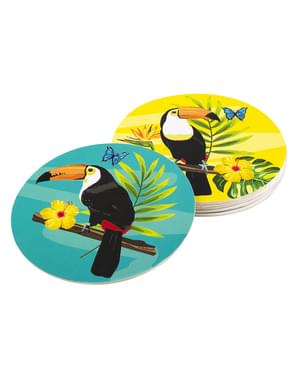 6 toucan coasters - Toucan Party