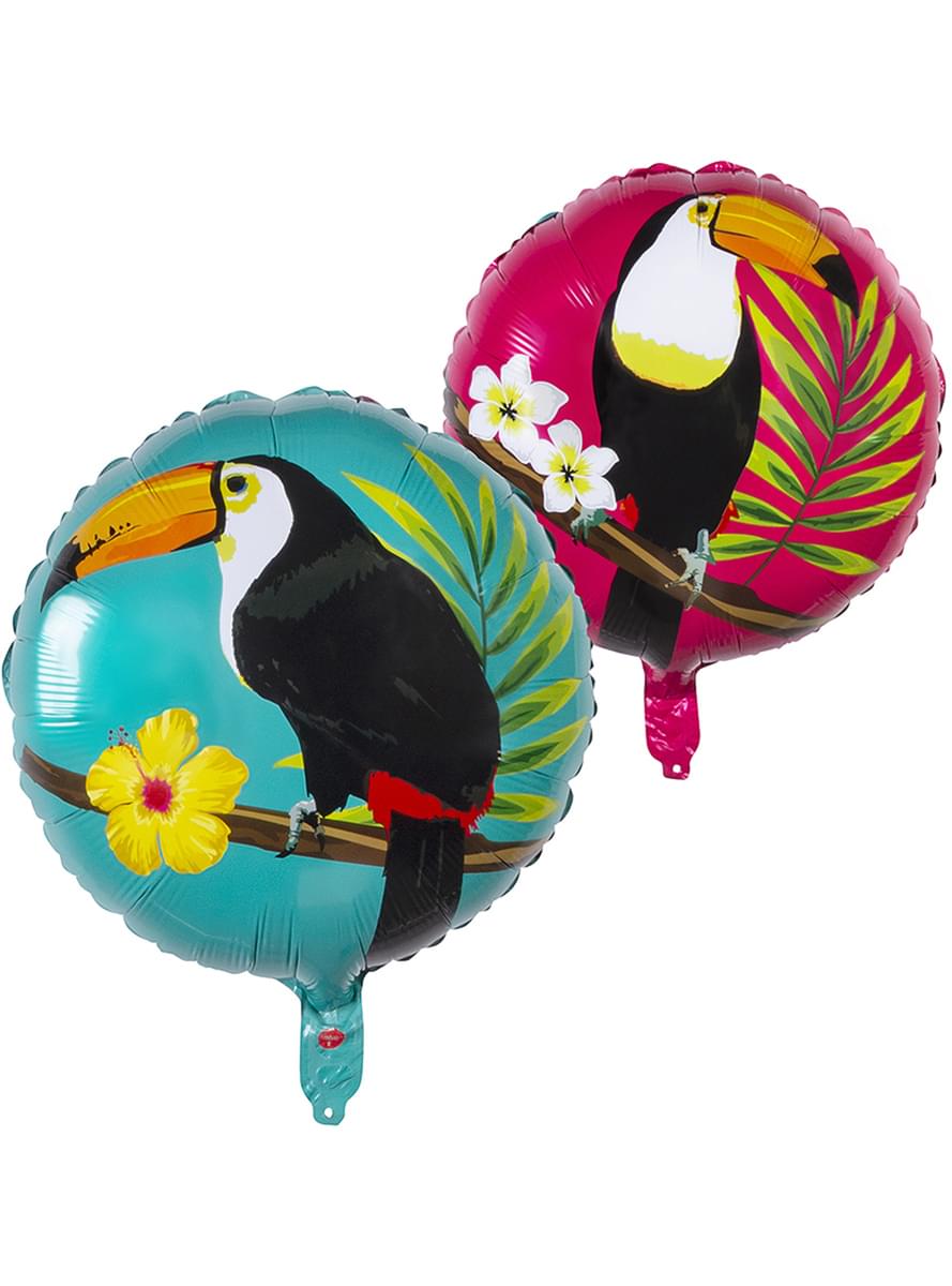 Globo de foil con tucán dos colores (45 cm) - Toucan Party