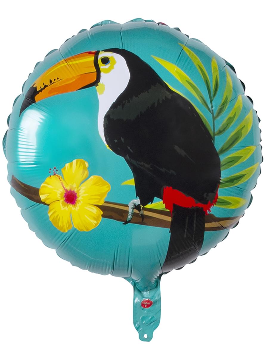 Palloncino di foil a forma di tucano in due colori (45 cm) - Toucan Party