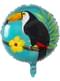 Folienballon mit Tukan zweifarbig (45 cm) - Toucan Party