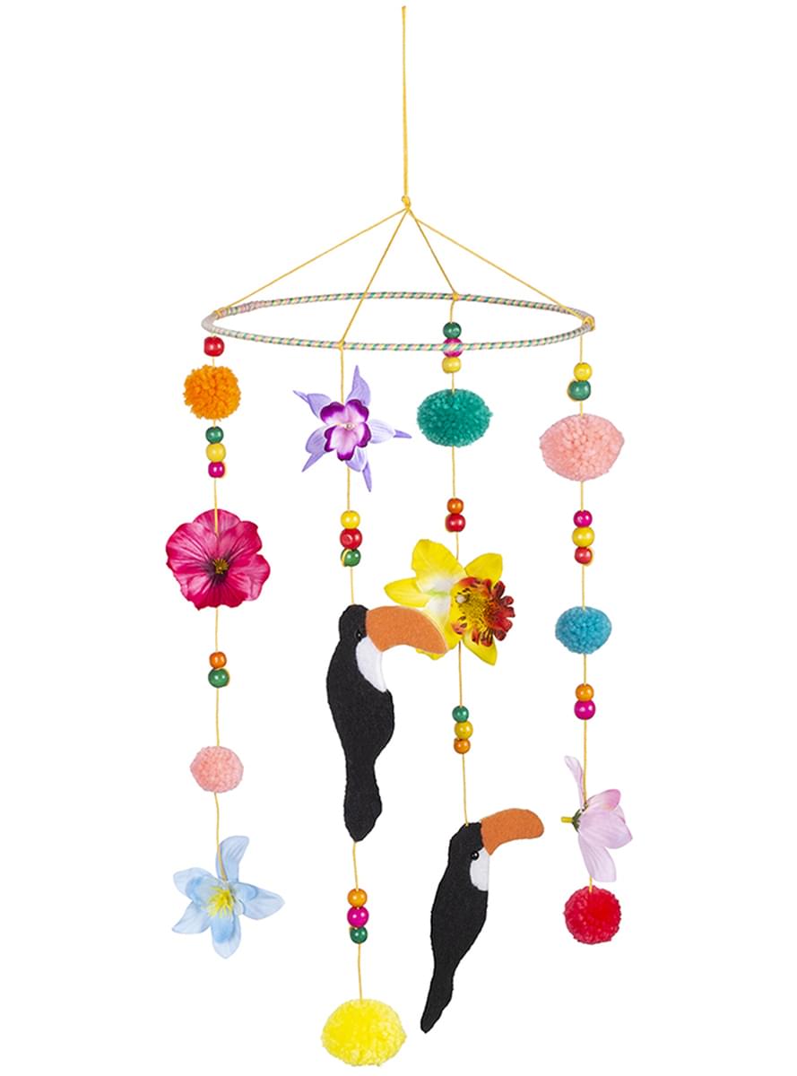 Toucan and flower hanging decoration - Toucan Party