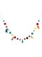 Guirlande pompons et boules multicolore