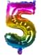 Foil balloon 5 multicolor 36 cm