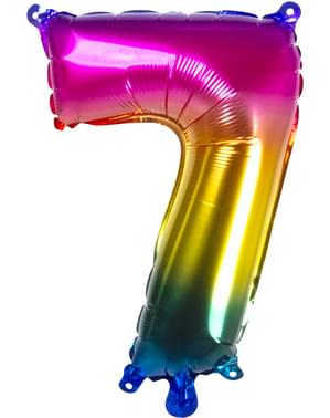 Folienballon 7 bunt 36 cm