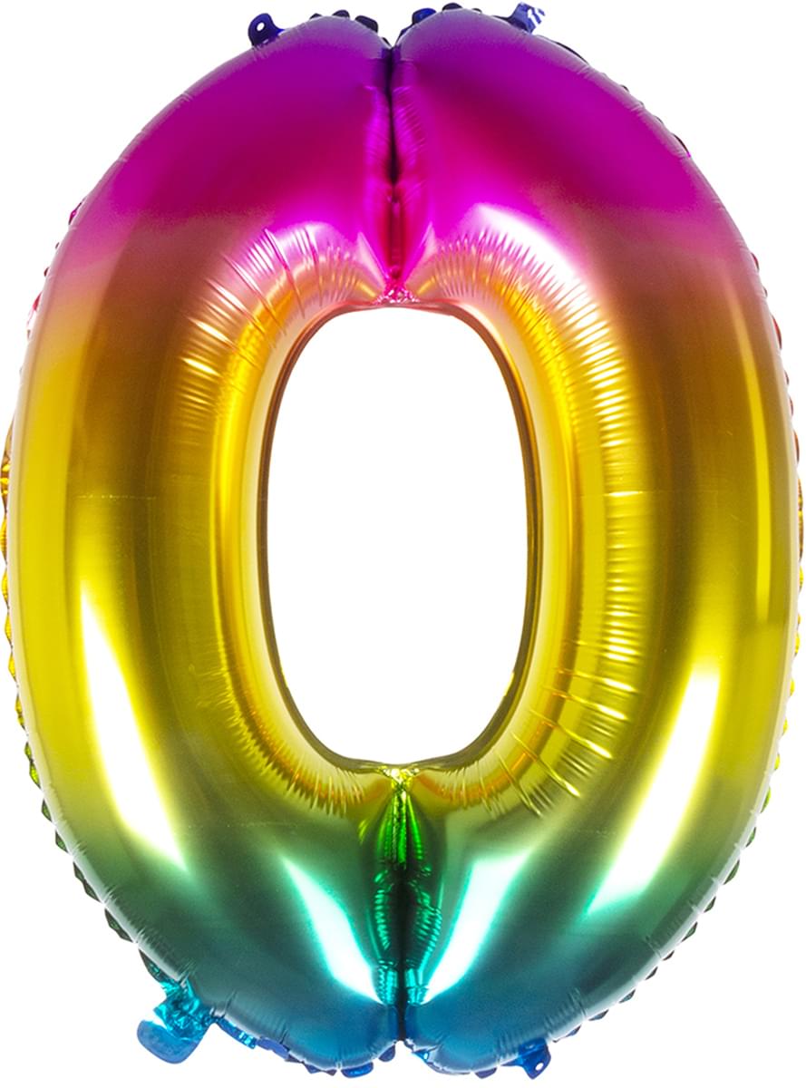 Foil balloon 0 multicolor 86 cm