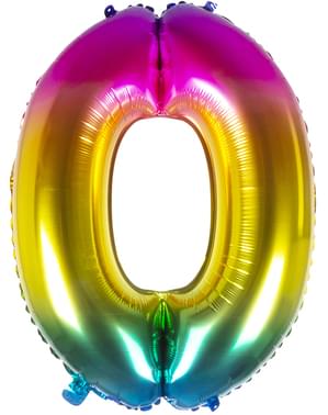 Balão de foil 0 multicolor 86 cm