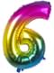 Foil balloon 6 multicolor 86 cm