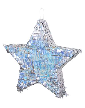 Piñata u obliku zvijezde srebrna
