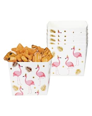 6 boxes of flamingos for snacks - Flamingo Party