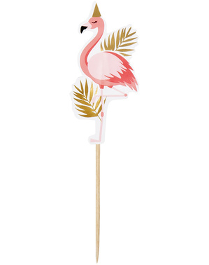 12 dekorative flamingo pinde - Flamingo Party