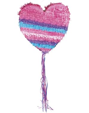 Hartvormige piñata in roze