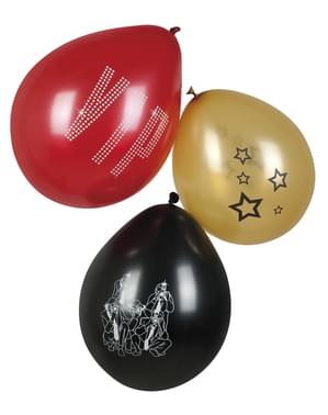 3 ballonger til VIP fest assorterte farger (25 cm) - Elegant Collection