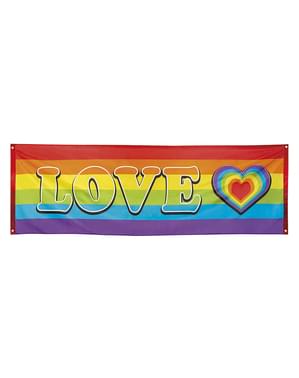 Bandeira de arco-íris Love