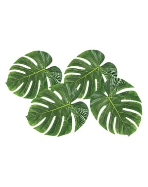 4 decorative palm leaves