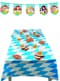 Oktoberfest table cover in blue and white