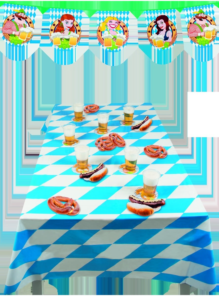 青と白でフェストテーブルカバー