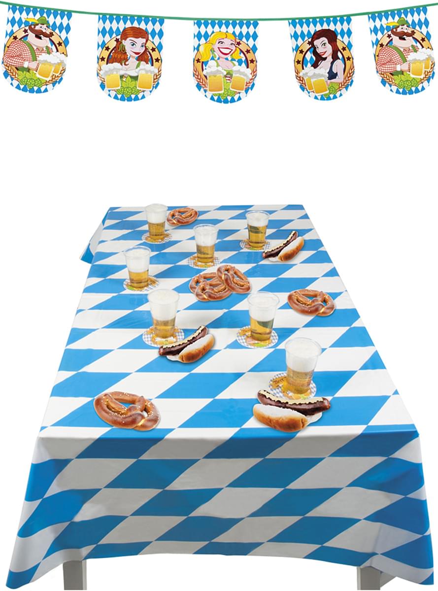Plava i bela morska deka za Oktoberfest