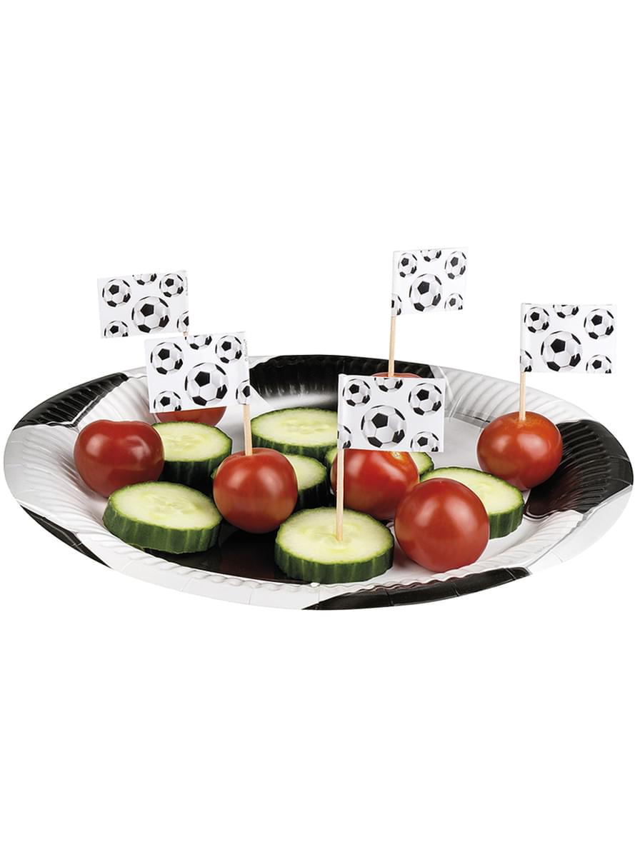 サッカーボールと24本の装飾スティック