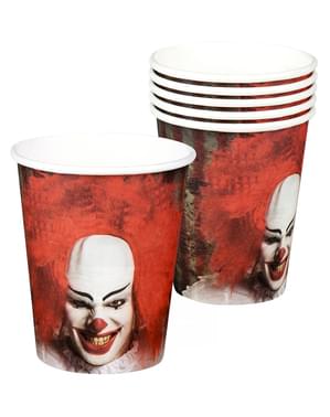 6 horror clown cups
