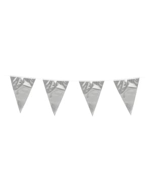 Bunting garland in silver (3 m)