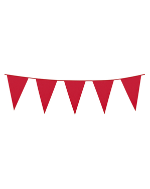 Bunting garland in red (10 m)