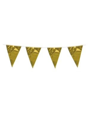 Girlanda s vlaječkami zlatá (10 m)