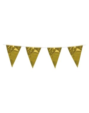 Golden bunting garland (10 m)