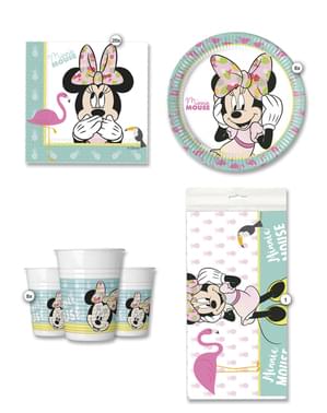 Kit de festa Minnie Mouse Tropical 8 pessoas