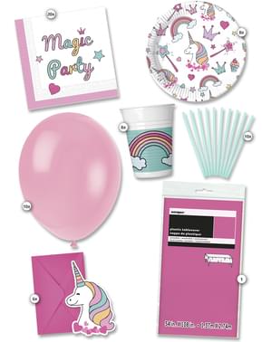 Magic Einhorn Party Kit für 8 Personen premium