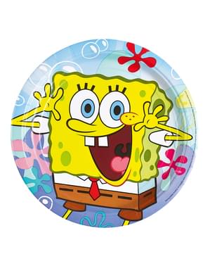 SvampeBob Firkant sæt med 8 store tallerkner