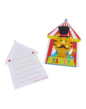 8 Fisher Price Circus invitationer