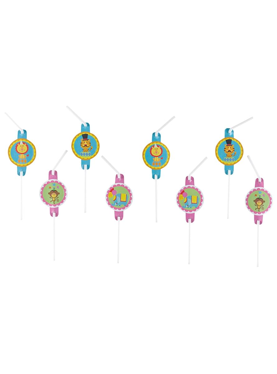 8 palhinhas de Fisher Price Circus