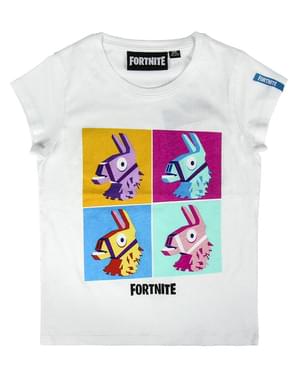 Camiseta Fortnite Llama blanca infantil