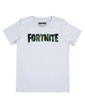 Biela detská Fortnite tričko