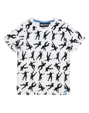 Fortnite Dancing T-shirt i hvid til børn