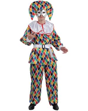 Harlequin Maskeraddräkt Herr