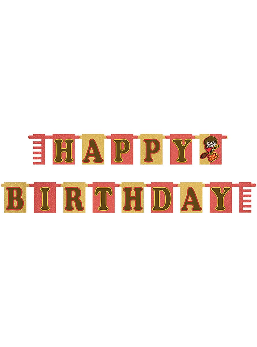 Festone Harry Potter Happy Birthday - Lumos Collection