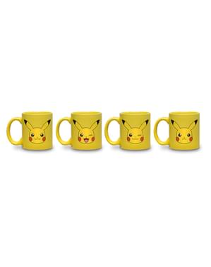Conjunto de 4 mini-canecas Pikachu - Pokemon