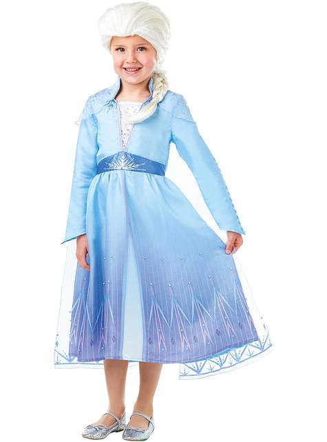 Elsa Frozen 2 Costume with Wig for Girls