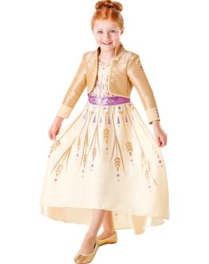 Anna Frozen kostum v zlati barvi za deklice - Frozen 2