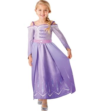 Elsa Frozen kostuum lila voor meisjes - Frozen 2