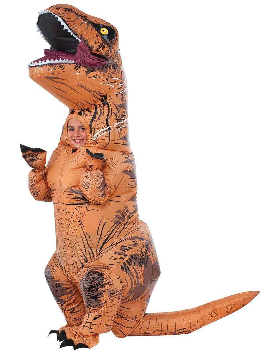 ジュラシック・ワールド - 子供のためのインフレータブルT-Rexの恐竜のコスチューム