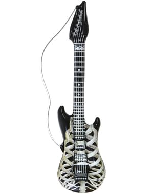 Guitare rock gonflable squelette
