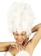Coiffe blanche avec plumes et paillettes femme