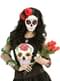 Cerchietto per capelli teschio messicano Catrina con fiori da donna